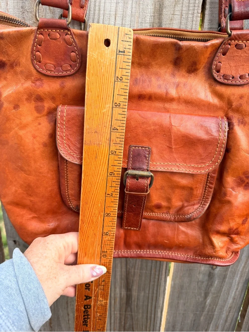 Noonday Collection Cognac Brown Leather Tote